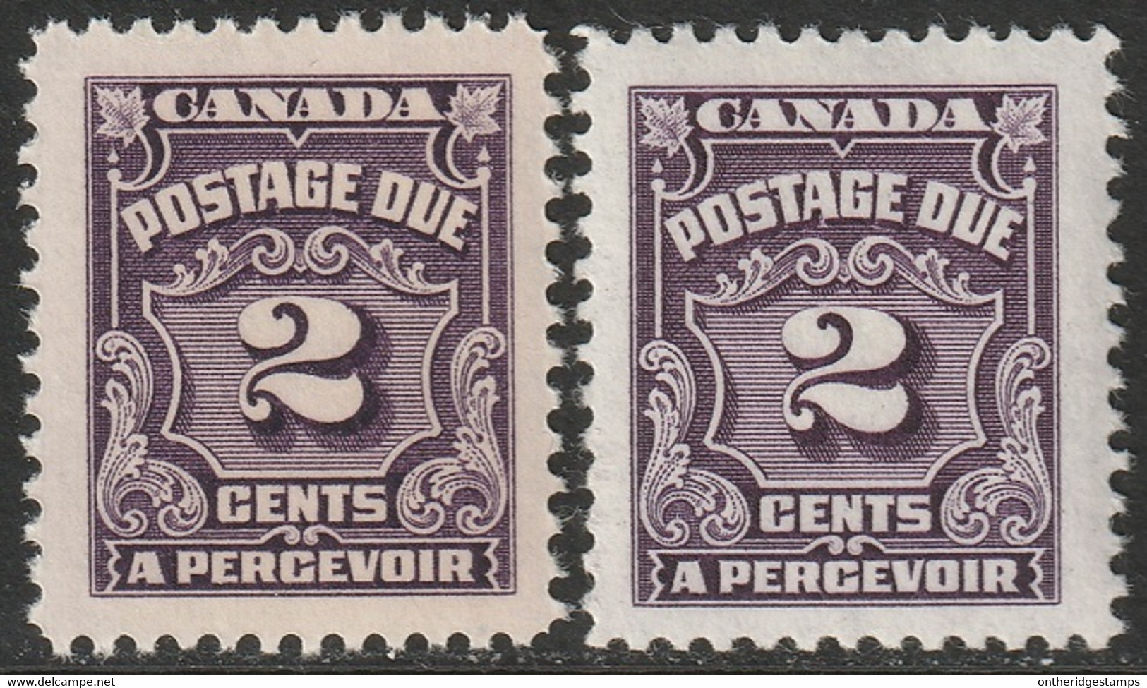 Canada 1935 Sc J16,J16c Mi P16 Yt Taxe 15 Postage Due MNH** Both Shades - Postage Due