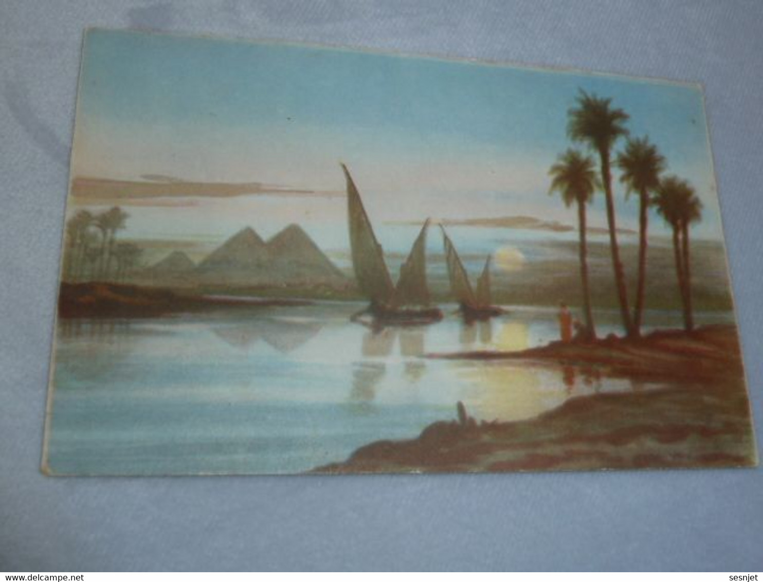 Le Caire - Pyramids And River Nile At Moonlight - N° 5 - Editions Papazoglou -Cohen - - Pyramiden