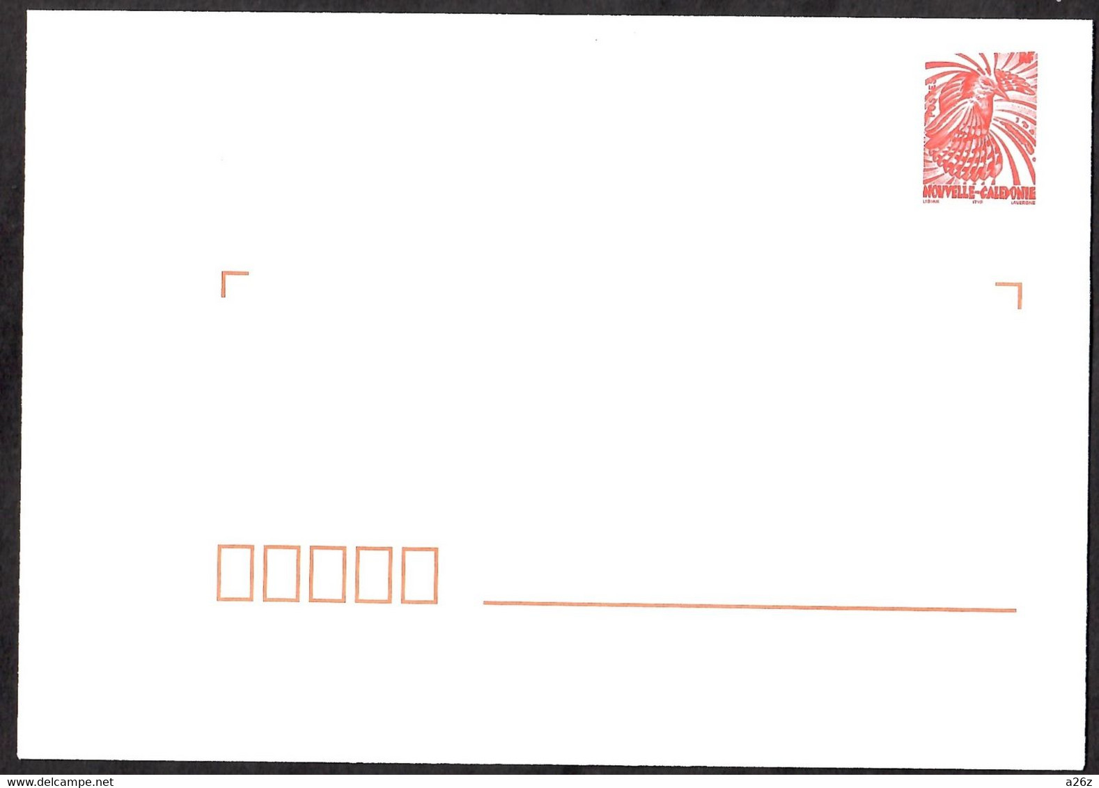 New Caledonia Official 1997 Kagu Bird  No Value Pre-printed Envelope MNH - Postal Stationery