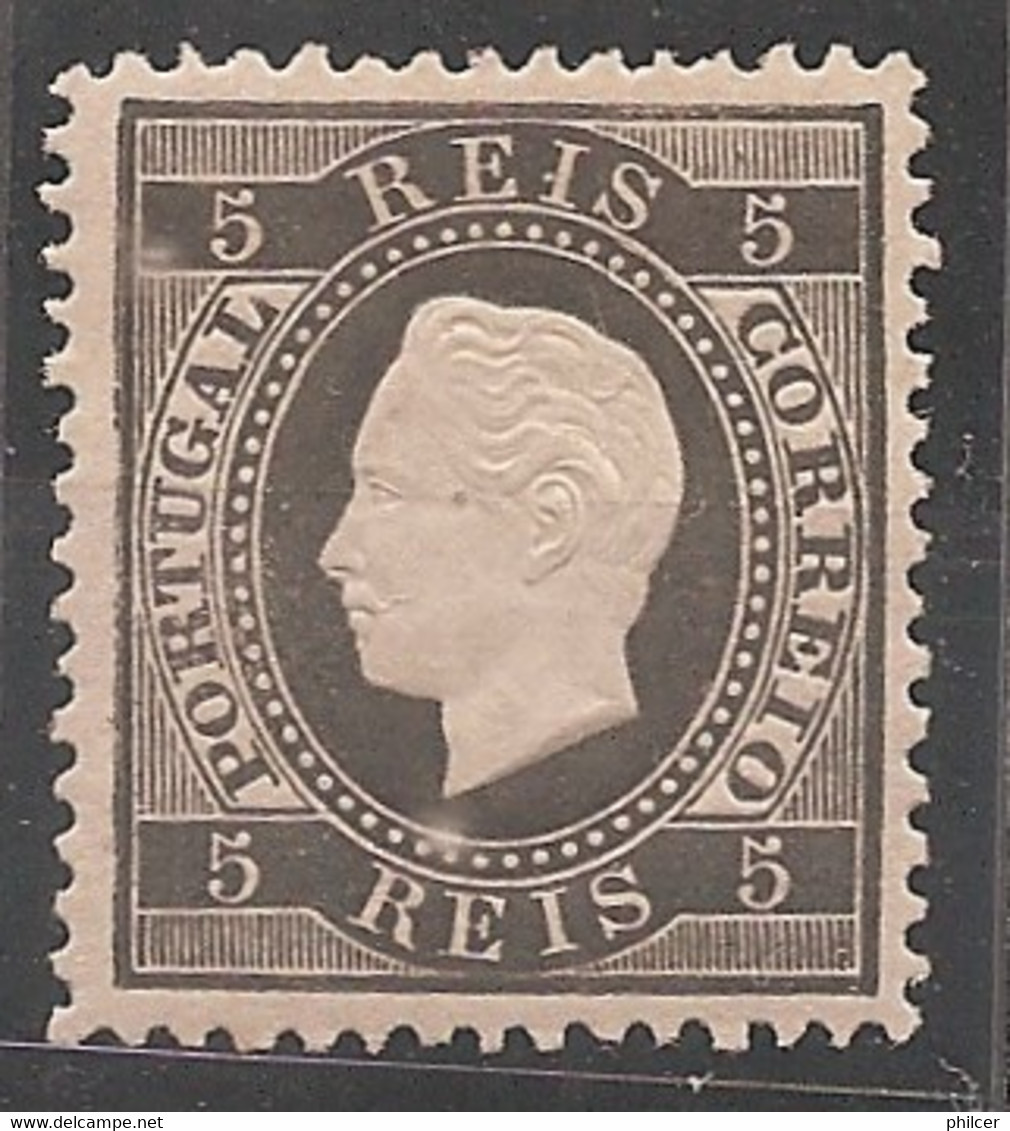 Portugal, 1870/6, # 36e Dent. 12 3/4, Tipo VI, MNG - Nuovi