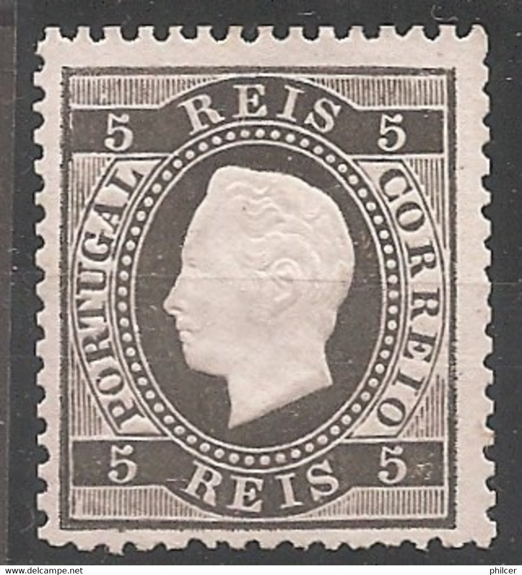 Portugal, 1870/6, # 36 Dent. 12 1/2, Tipo I, MNG - Unused Stamps