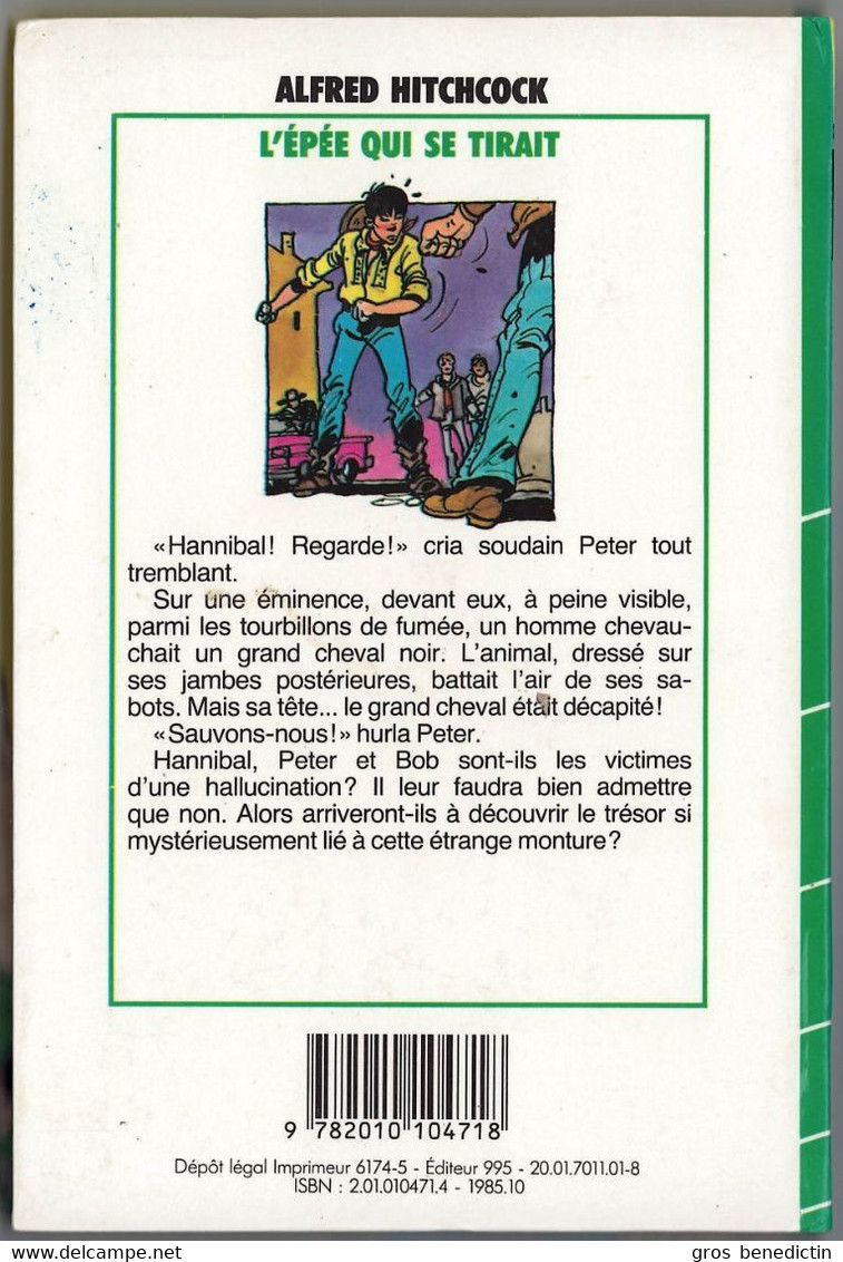 Hachette - Bibliothèque Verte - Hitchcock - Les Trois Jeunes Détectives - "L'épée Qui Se Tirait" - 1985 - #Ben&Hitch - Bibliotheque Verte