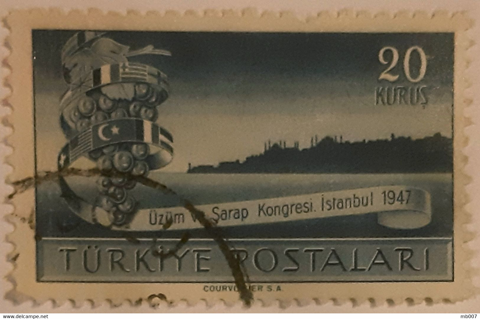 Turquie - Raisins Et Istanbul à L'horizon - Used Stamps