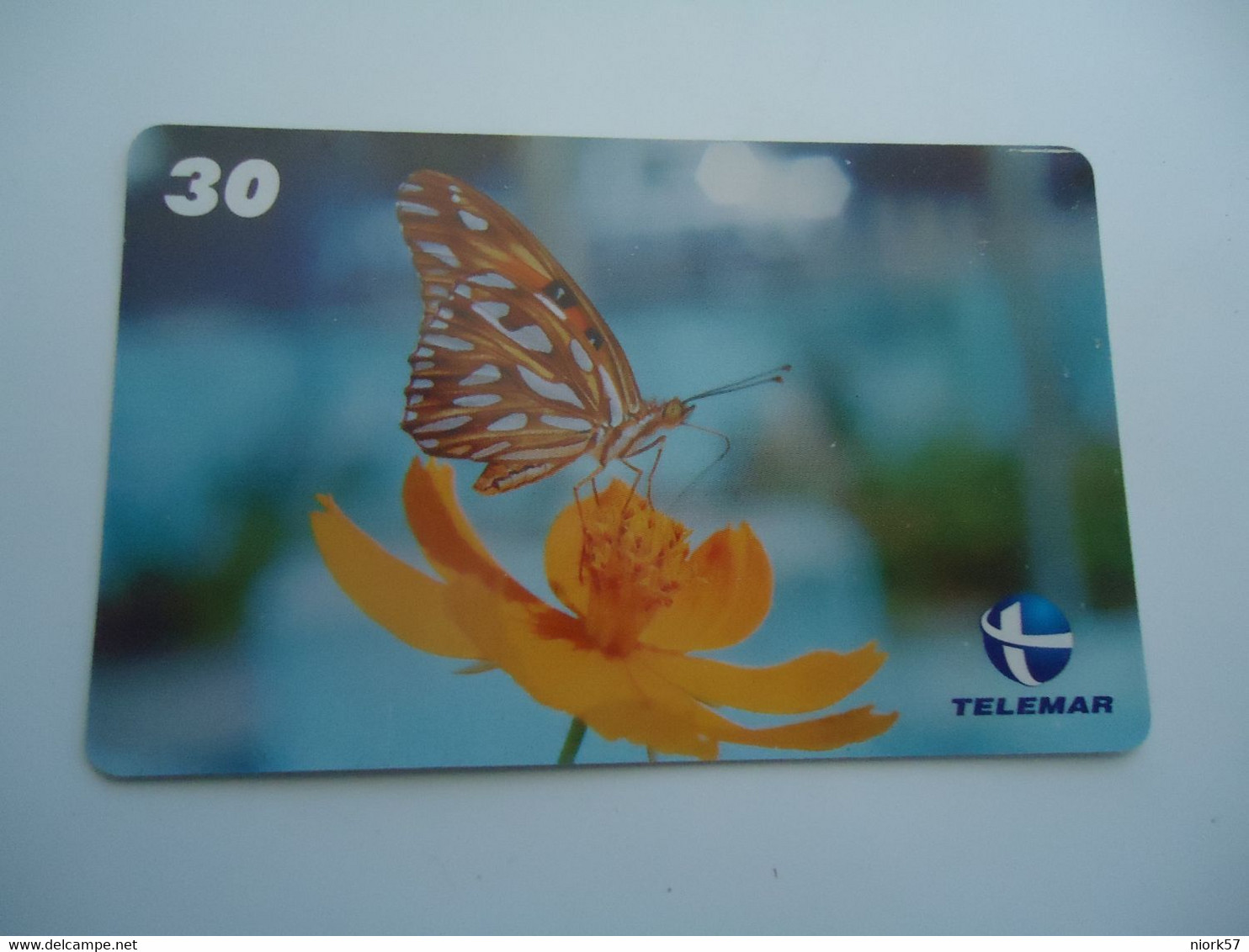 BRAZIL USED CARDS BUTTERFLIES - Papillons