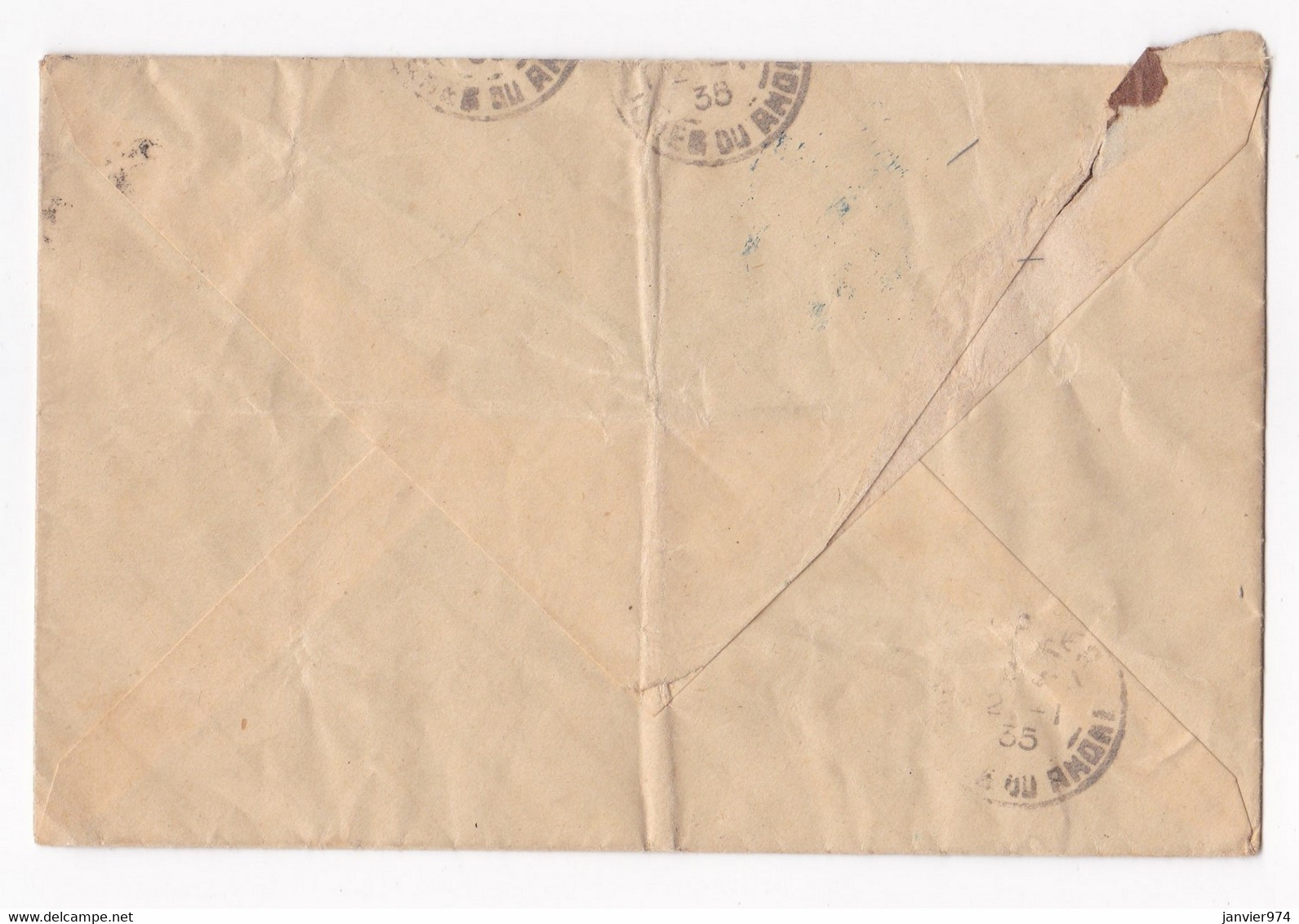 Enveloppe 1938 Dakar Sénégal Pour Arles Bouches Du Rhône - Brieven En Documenten