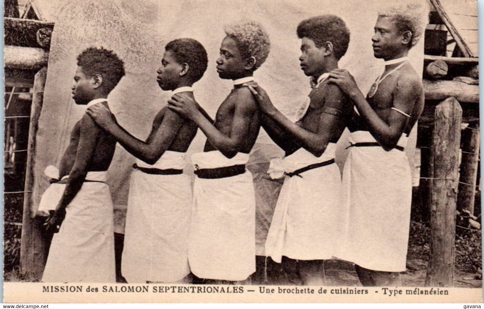 Mission Des SALOMON Septentrionales - Une Borchette De Cuisiniers - Type Mélanésien - Solomon Islands