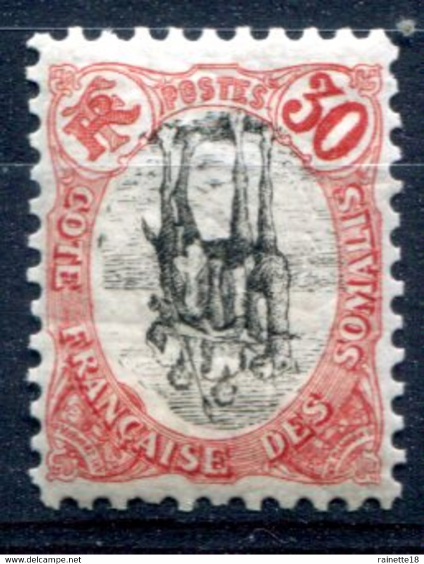 Cote Des Somalis      46B *   Centre Renversé - Unused Stamps