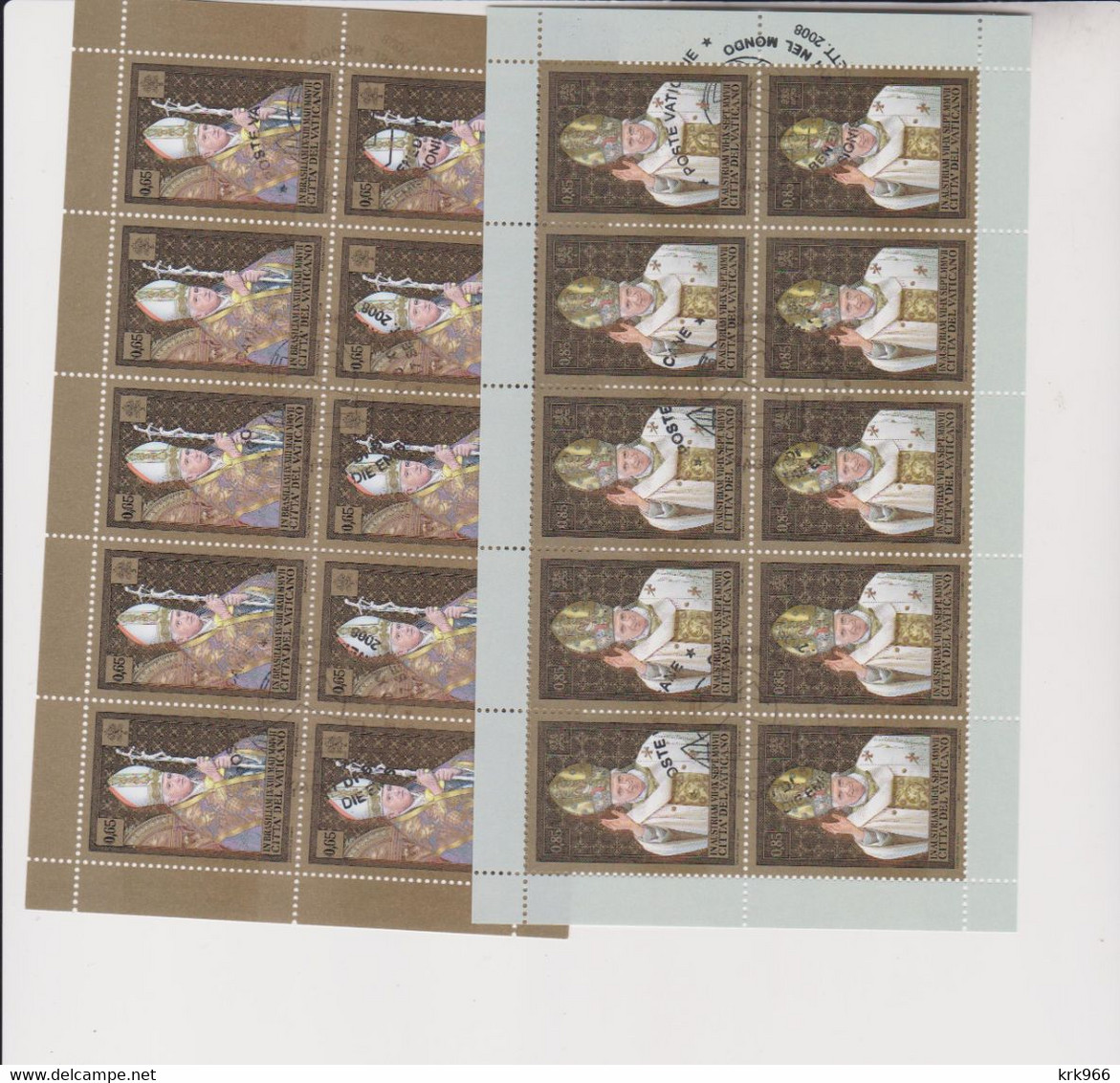 VATICAN 2008  Sheet Set  Used - Gebruikt