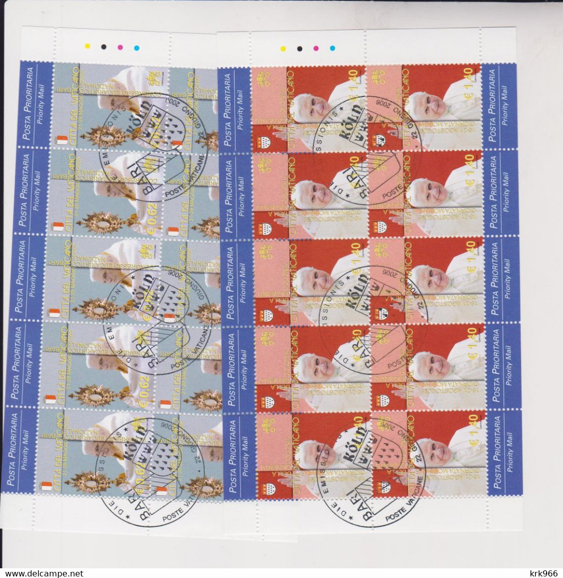 VATICAN 2006  Sheet Set Used - Used Stamps