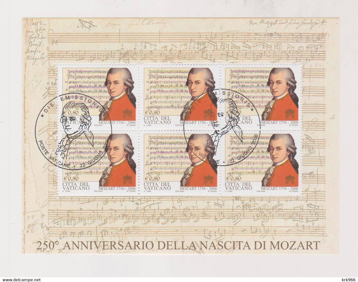 VATICAN 2006  Sheet Set Used - Used Stamps