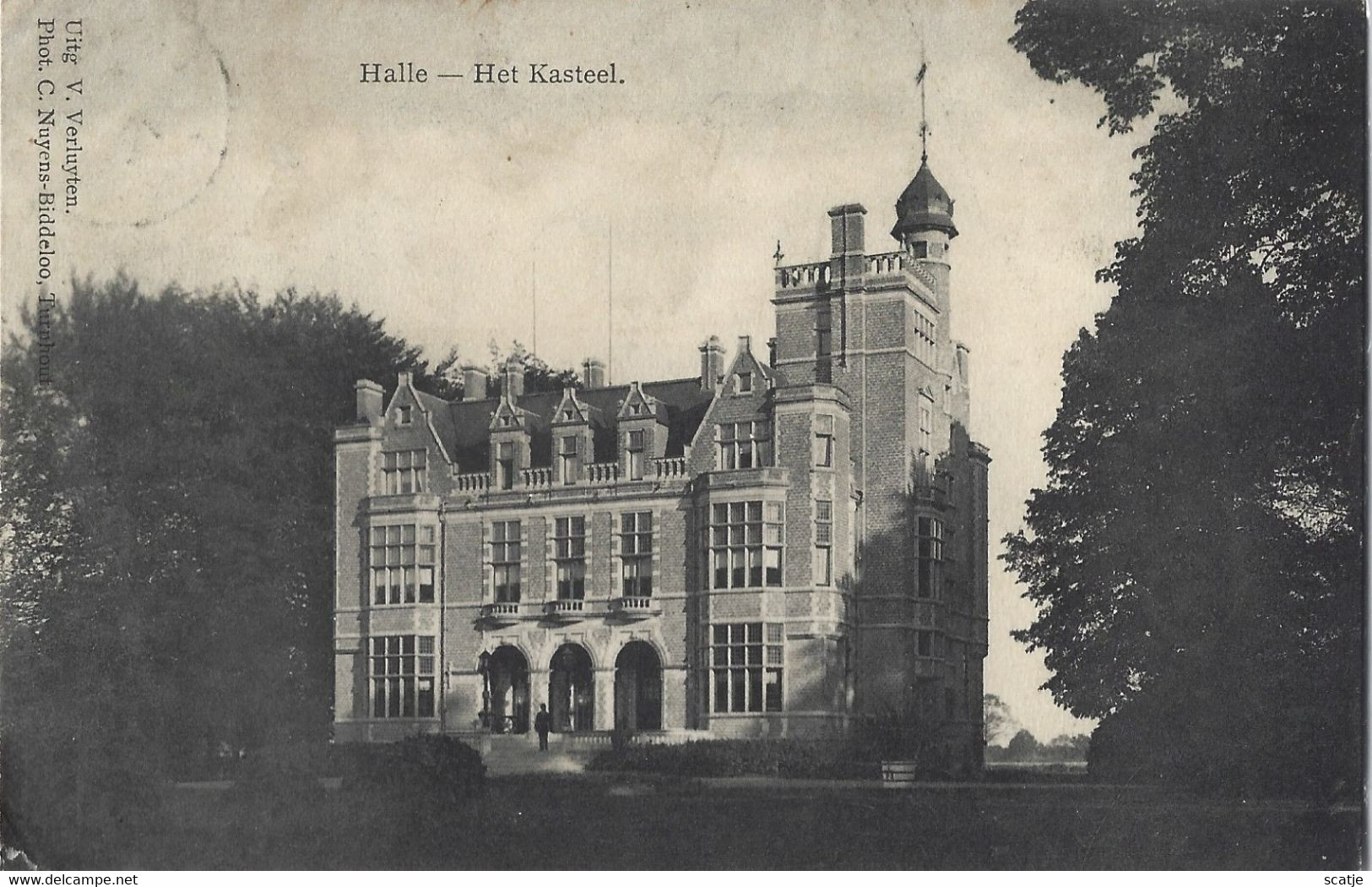 Halle   -   Het Kasteel.   -   1912   Santhoven   Naar   Borgerhout - Zoersel