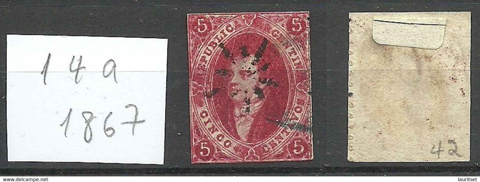 ARGENTINA Argentinien 1867 Michel 14 A O - Unused Stamps