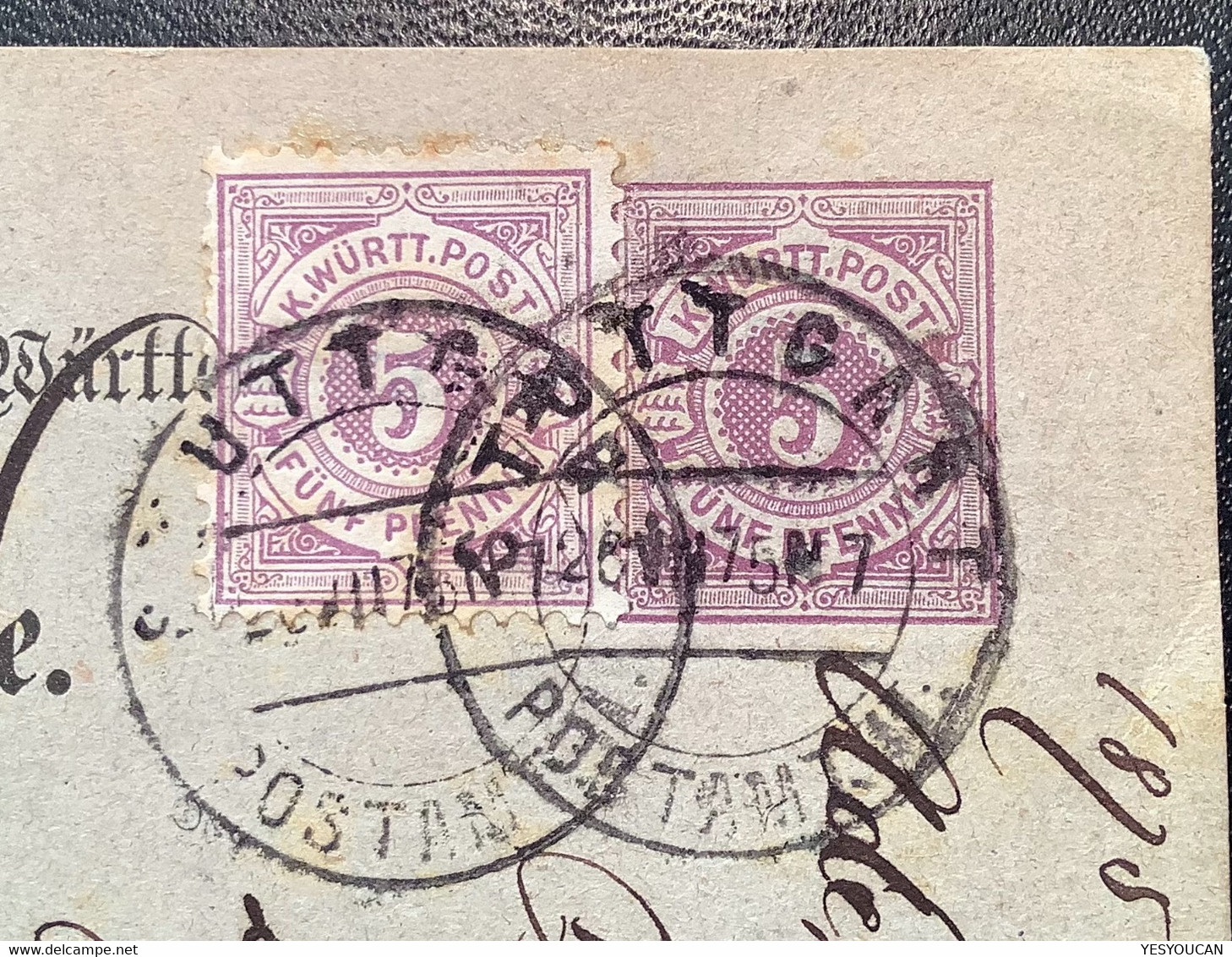 STUTTGART 26.7.1875 ! FRÜHE VERWENDUNG Mi 45a Auf Ganzsache Postkarte>St Gallen Schweiz (Württemberg UPU Brief - Postal  Stationery