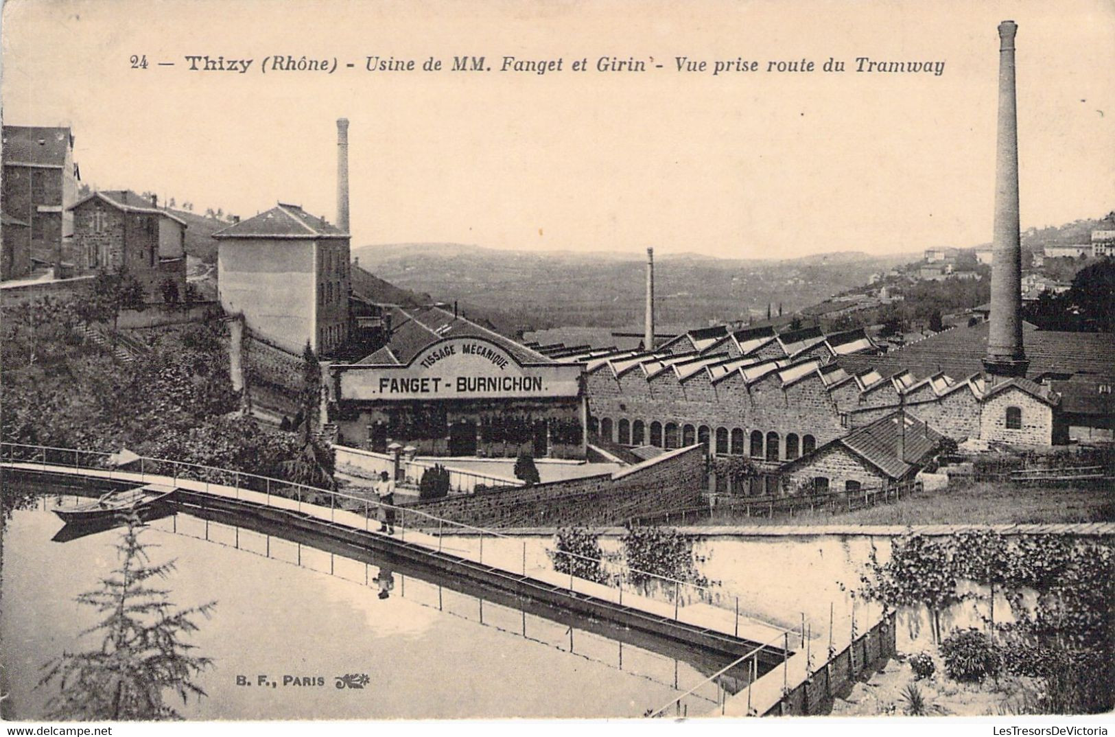 FRANCE - 69 - THIZY - Usine De MM Fanget Et Girin - Vue Prise Route Du Tramway - Carte Postale Ancienne - Thizy