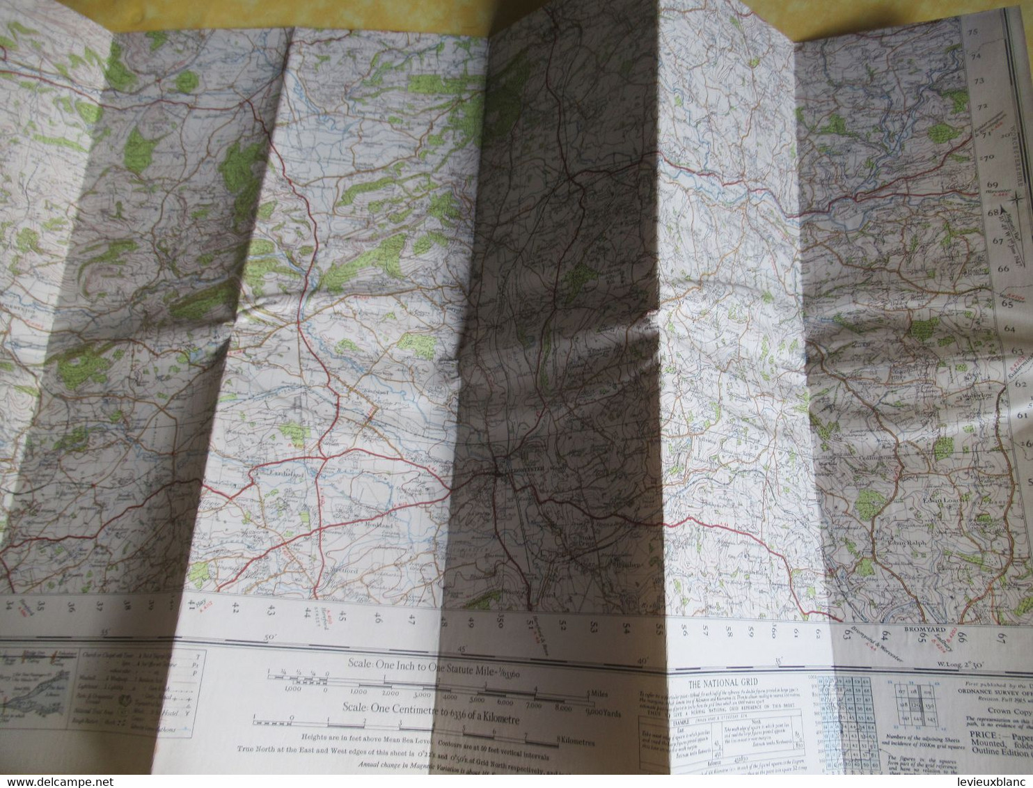 Carte Automobile/ Great Britain / Ordnance Survey/LUDLOW/The National Grid/1947                  PGC494 - Wegenkaarten