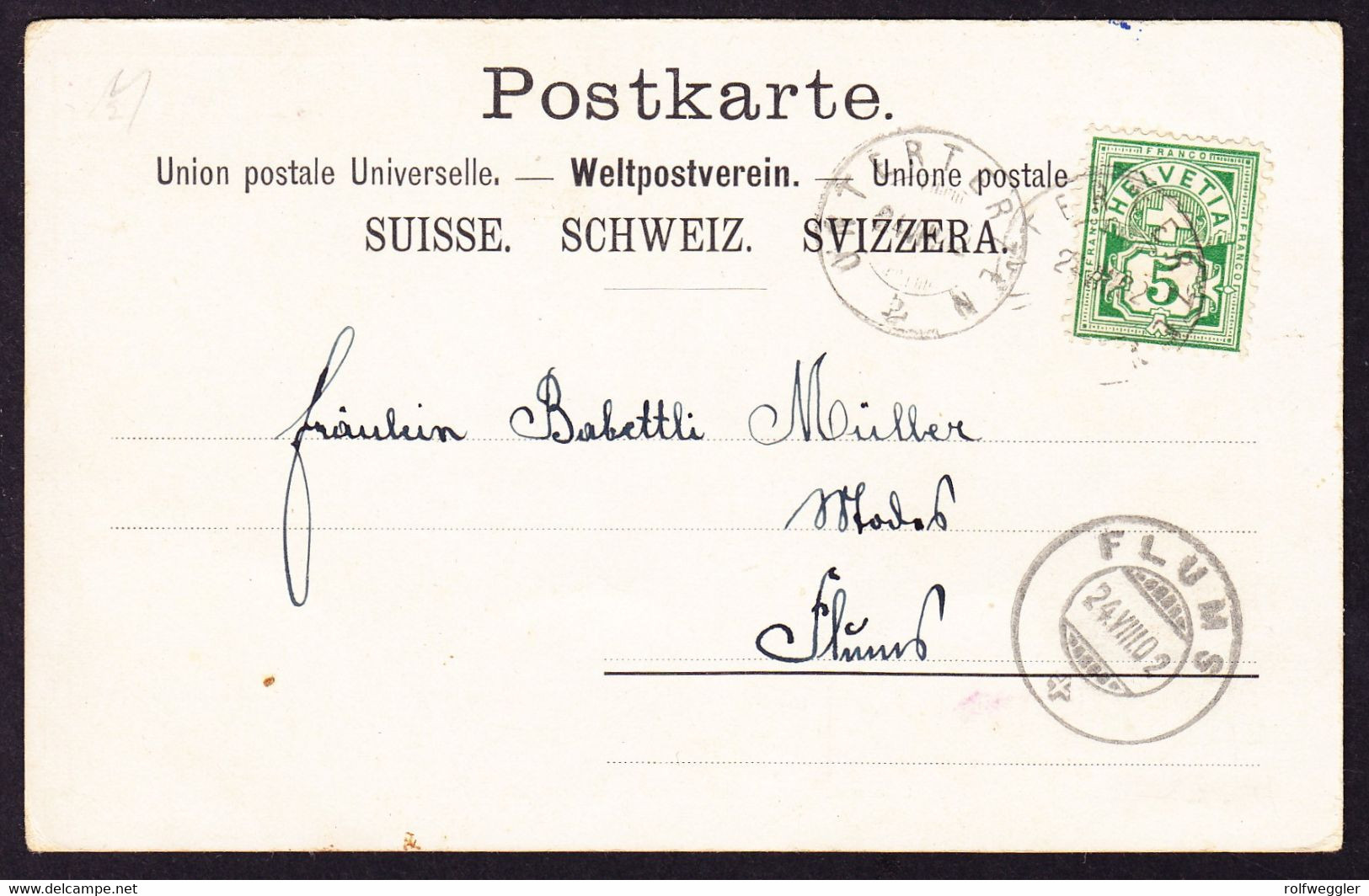 1902 Gelaufene Künstler-AK (Jean Frey, ZH) Arth-Rigi-Bahnhof Sowie Hotel Zum Weissen Rössli Mit Rigi Dampflok. - Arth