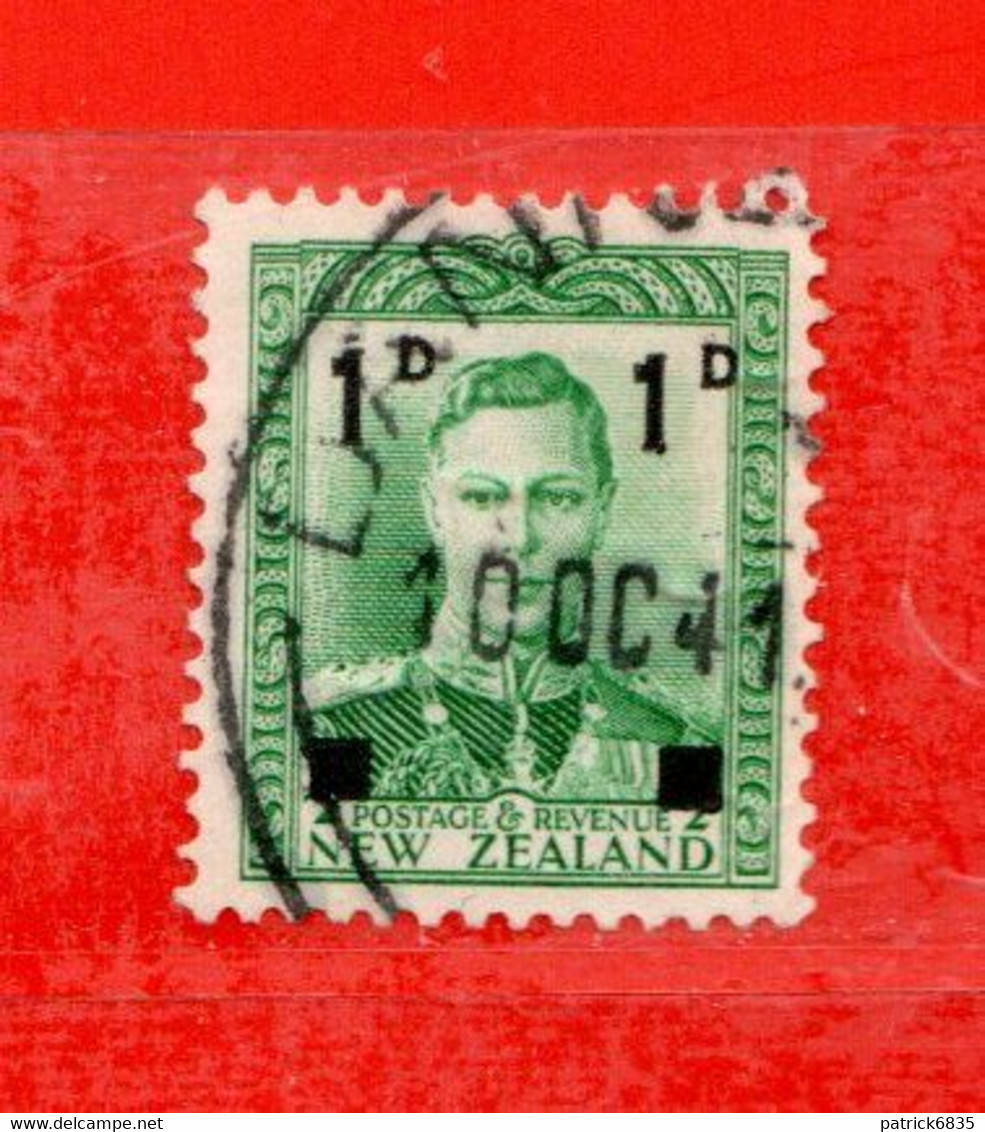 (Us.8) NUOVA ZELANDA  °-1941 - George VI Surchargés. .  Yvert. 260. Usato - Used Stamps