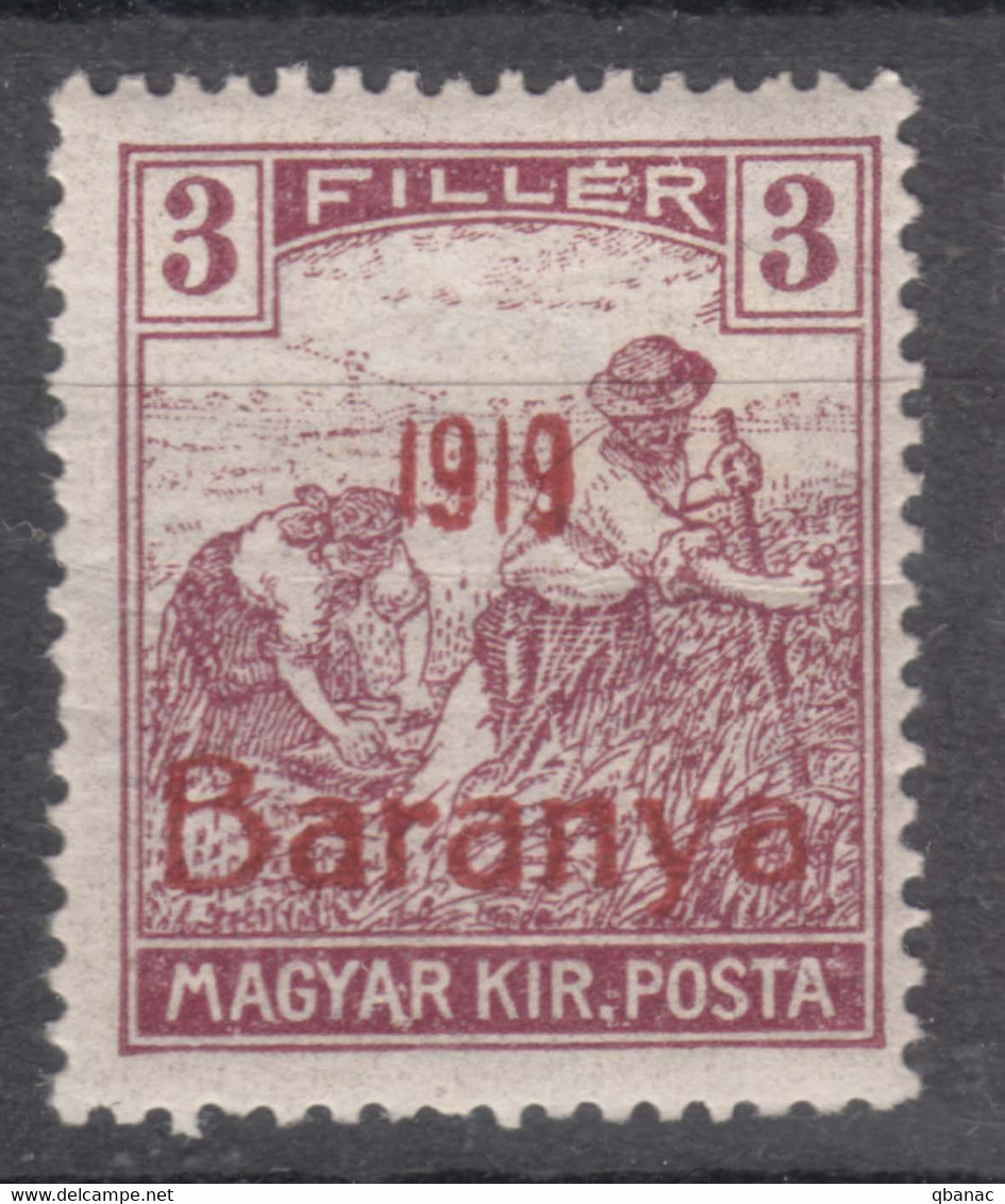 Hungary Baranya 1919 Mi#5 (red Overprint) Mint Hinged - Baranya