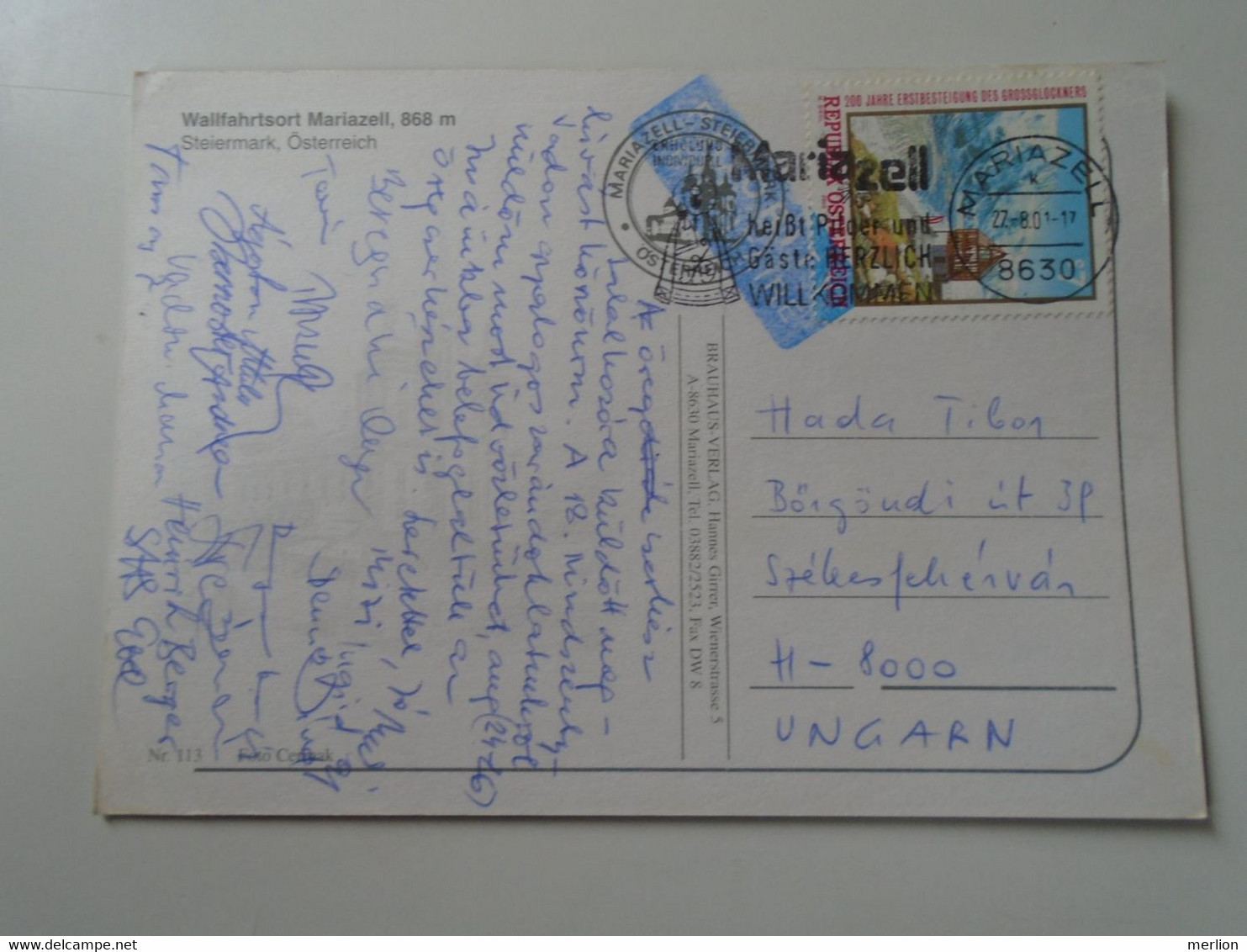 D193473  Österreich   Postkarte    2001 Mariazell  Mindszenty Princeps Primas - Pilgrimage   Many Signatures  Hungary - Lettres & Documents