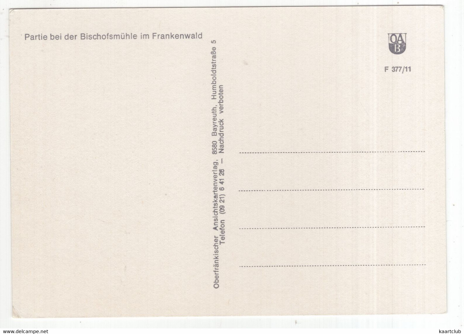 Partie Bei Der Bischofsmühle Im Frankenwald - (Deutschland) - Helmbrechts