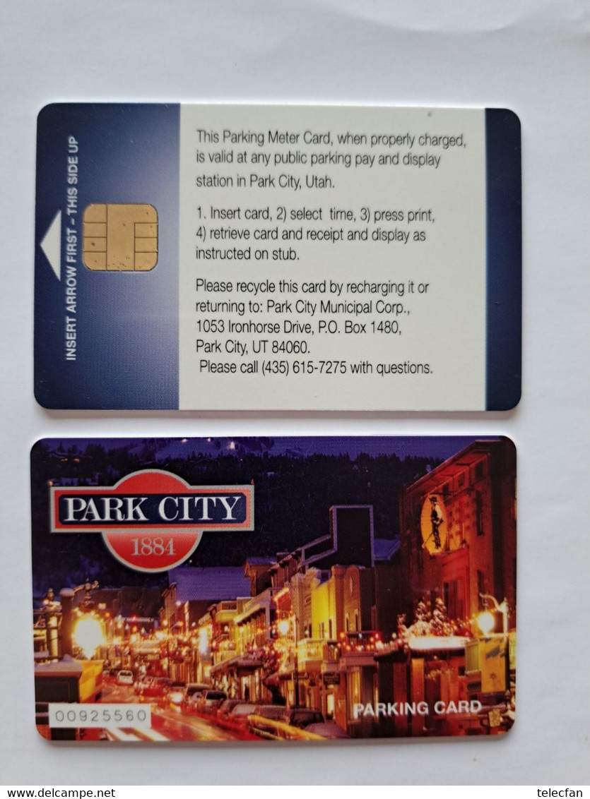 USA PARKING CARD STATIONNEMENT PARK CITY UTAH 1884 MINT NEUVE - [2] Chipkarten