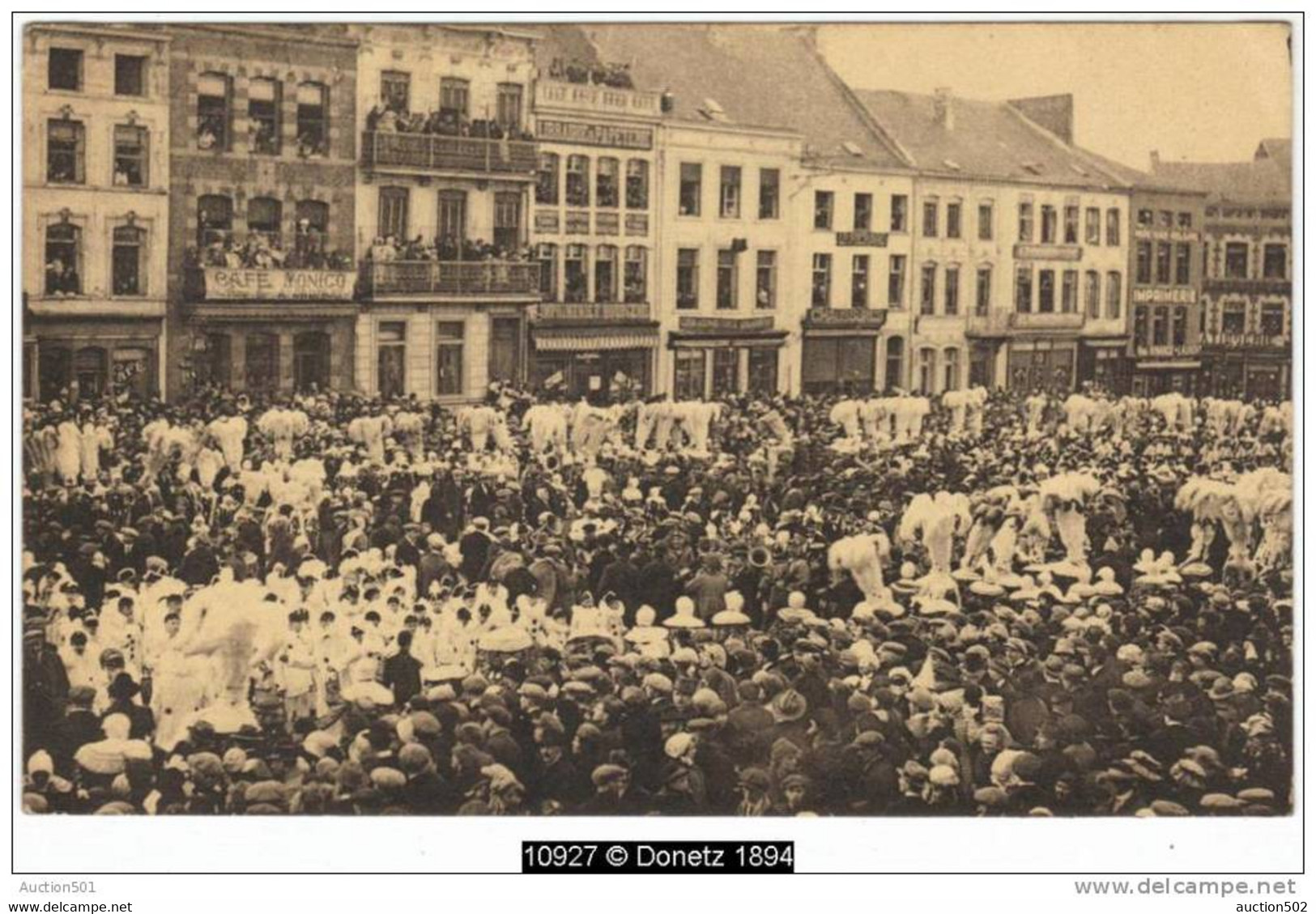 10927g CARNAVAL De BINCHE - Le Rondeau Final - Grand'Place - 1928 - Binche