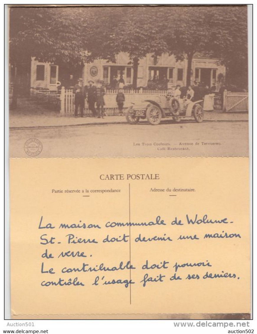 18287g CAFE RESTAURANT -  VIADUC - HALLE du CHEMIN de FER ELECTRIQUE - MAISON COMMUNALE - Woluwe St-Pierre