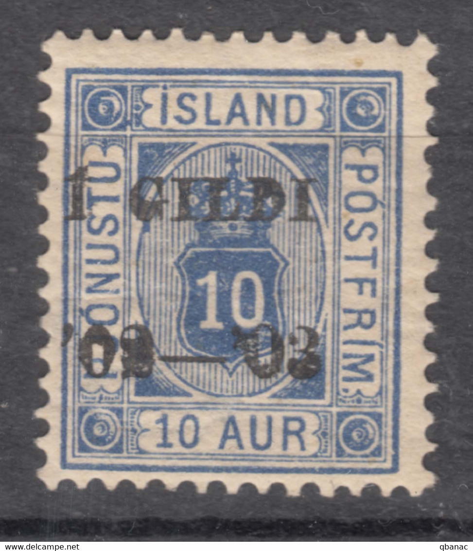 Iceland Island Ijsland 1902 Porto Mi#13 B, Mint Hinged - Unused Stamps