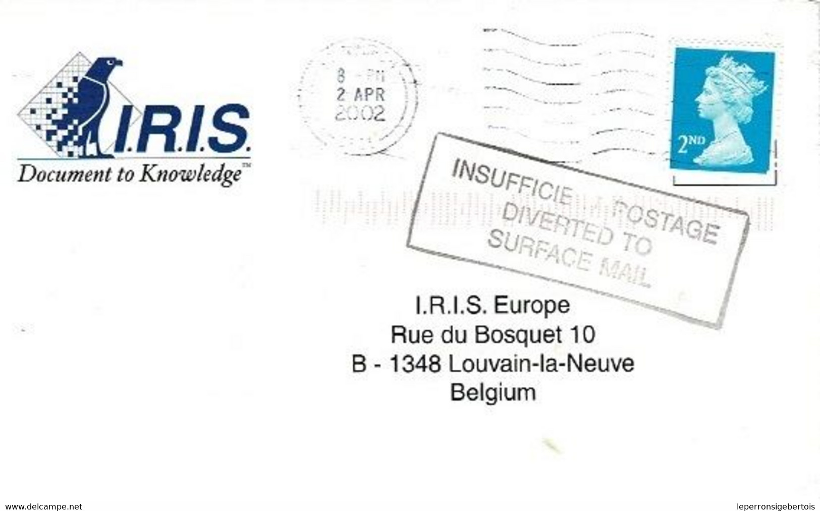 Carte Postale IRIS - Coupon Réponse Envoyé De Grande-Bretagne - - Covers & Documents