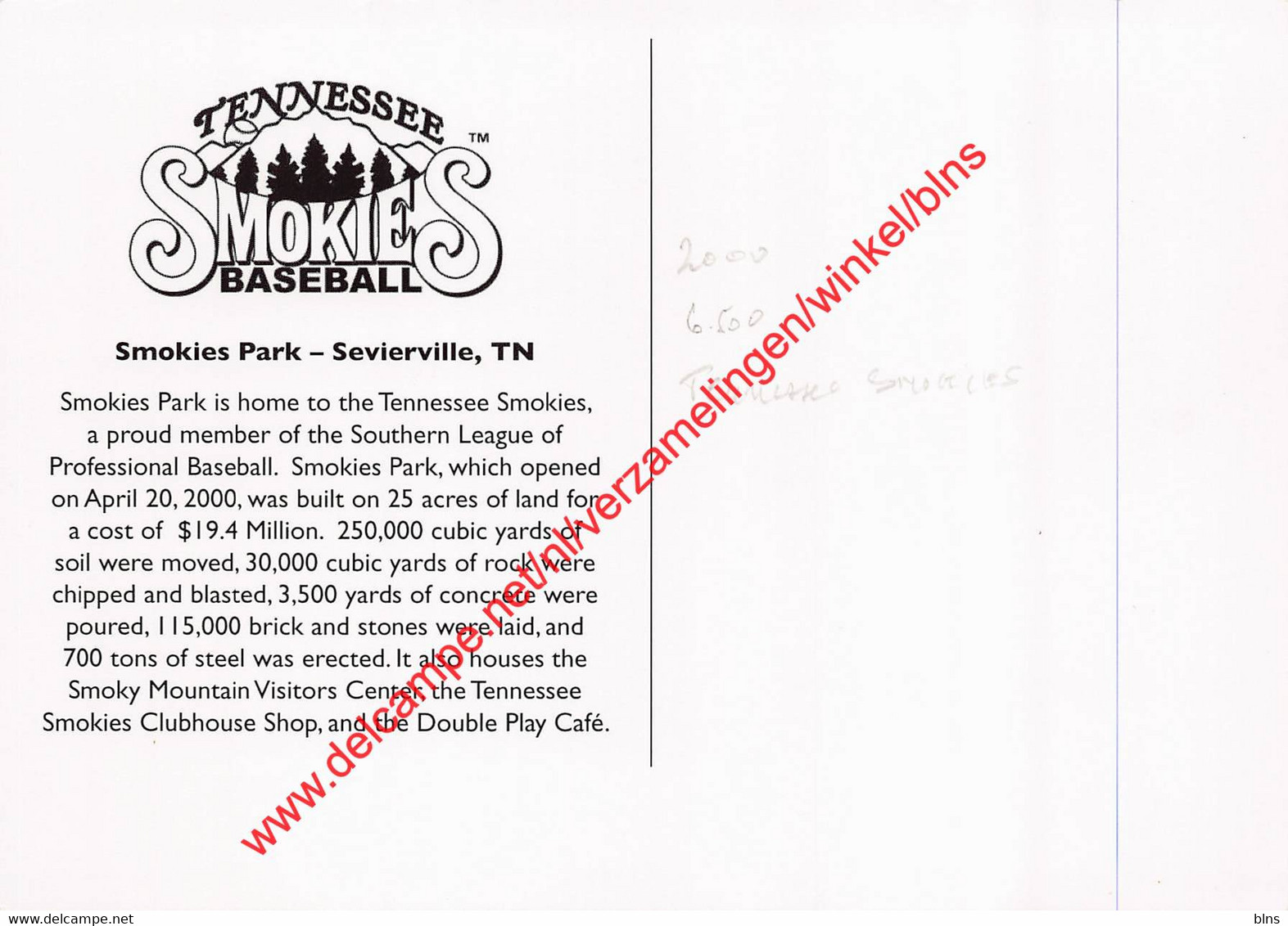 Sevierville - Smokies Park - Baseball - Tennessee - United States USA - Smokey Mountains