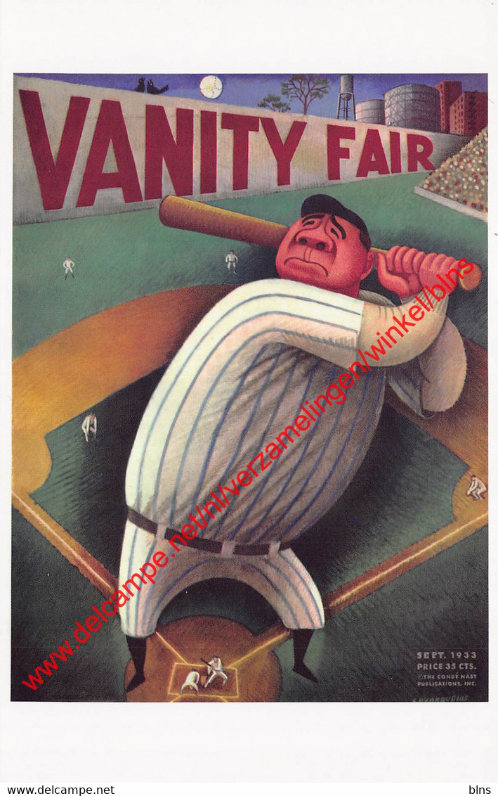 Babe Ruth - Vanity Fair 1933 - Miguel Covarrubias - The Babe - Baseball - Honkbal