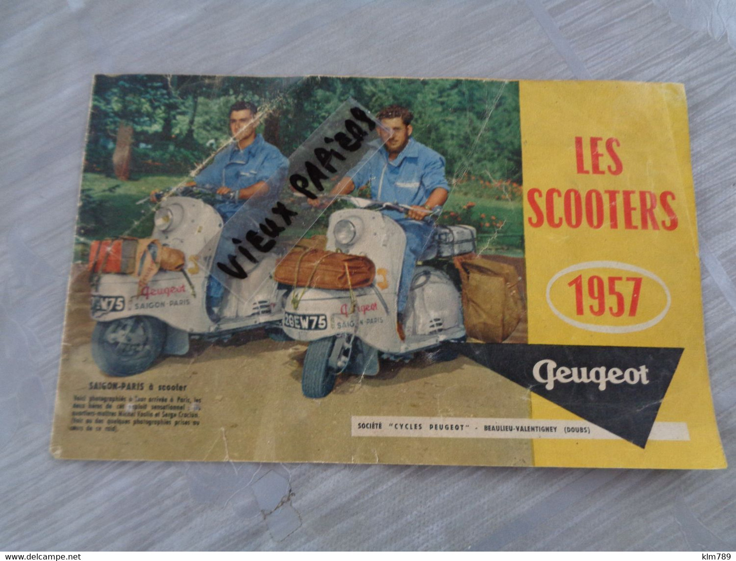 Publicité " Peugeot   " - Motos - Scooteurs - Cyclos - Vélomoteurs - Locomotion - Dépliant - Affichette - Réf.84. - Motos