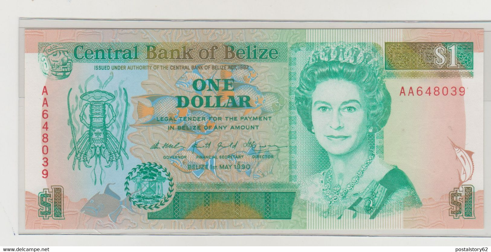 Central Bank Of Belize, Banconota Da 1 Dollaro  01- 05 - 1990 Pick 51 Unc./ Fds - Belize
