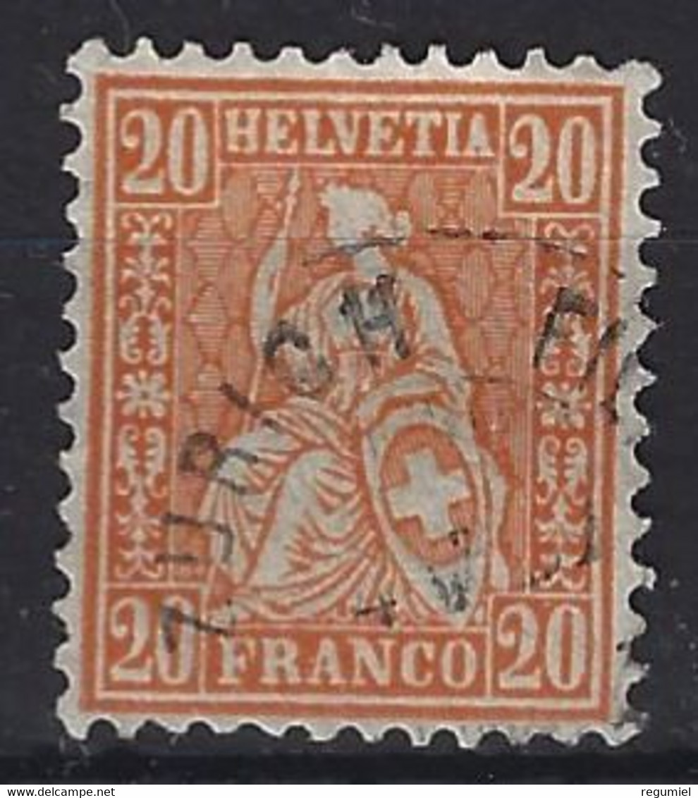 Suiza U   37 (o) Usado. 1862. Fil. A - 1843-1852 Federale & Kantonnale Postzegels