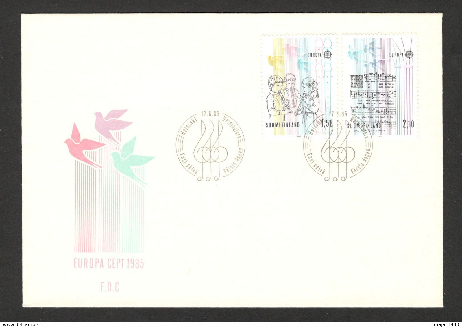 FINLAND - FDC EUROPA CEPT 1985. - Andere & Zonder Classificatie