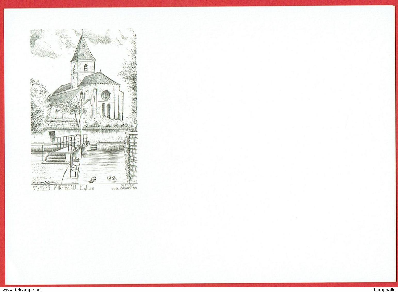 Mirebeau-sur-Bèze - Eglise - Dessin Yves Ducourtioux - Mirebeau