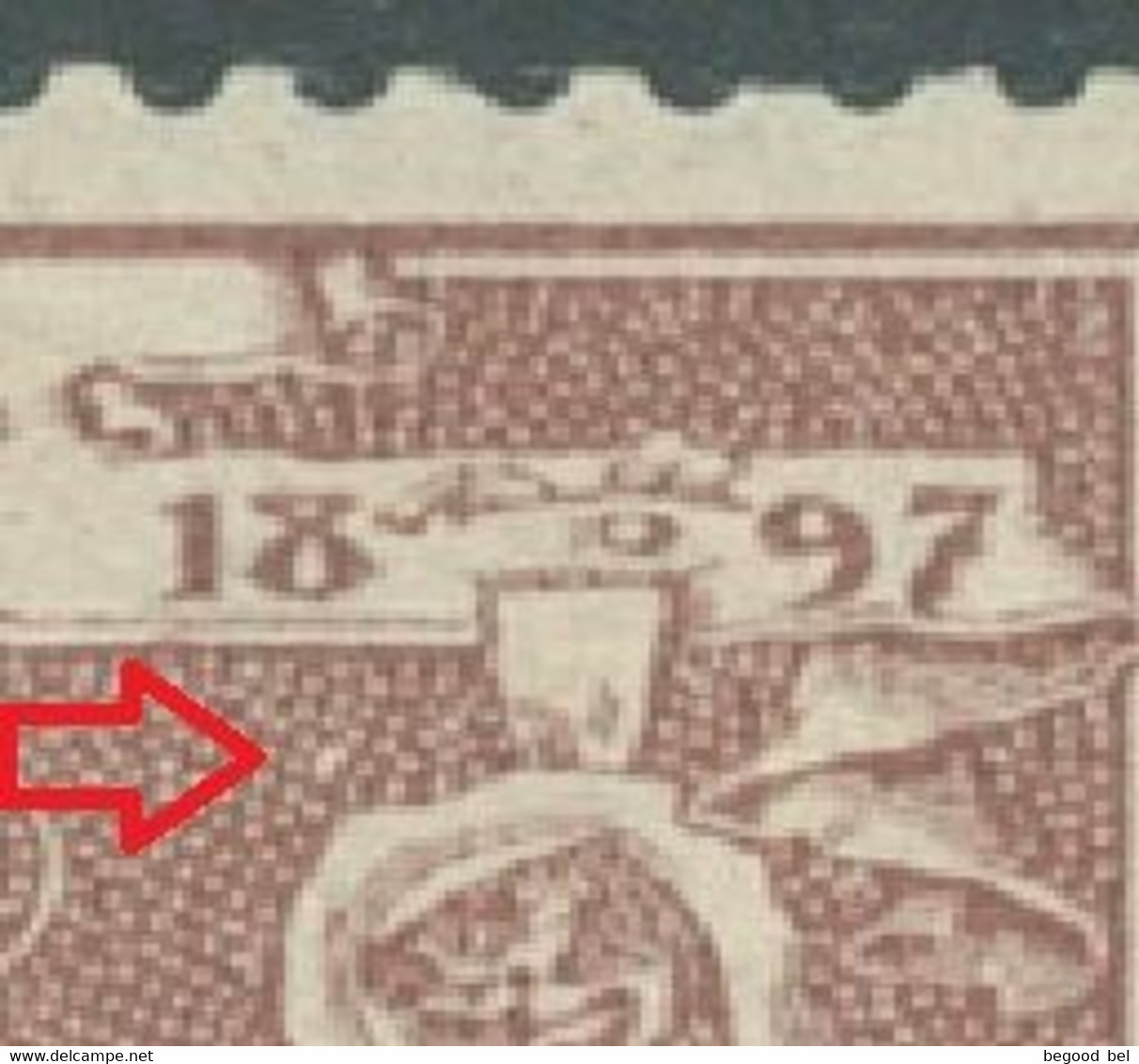 BELGIUM - 1897 - MNH/**. - COB 73 LV15 POINT BLANC ENTRE LE SCEAU ET LE 8 DE 1897 - Lot 25682 - Other & Unclassified