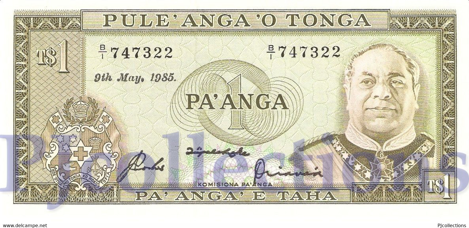 TONGA 1 PA'ANGA 1985 PICK 19c UNC - Tonga