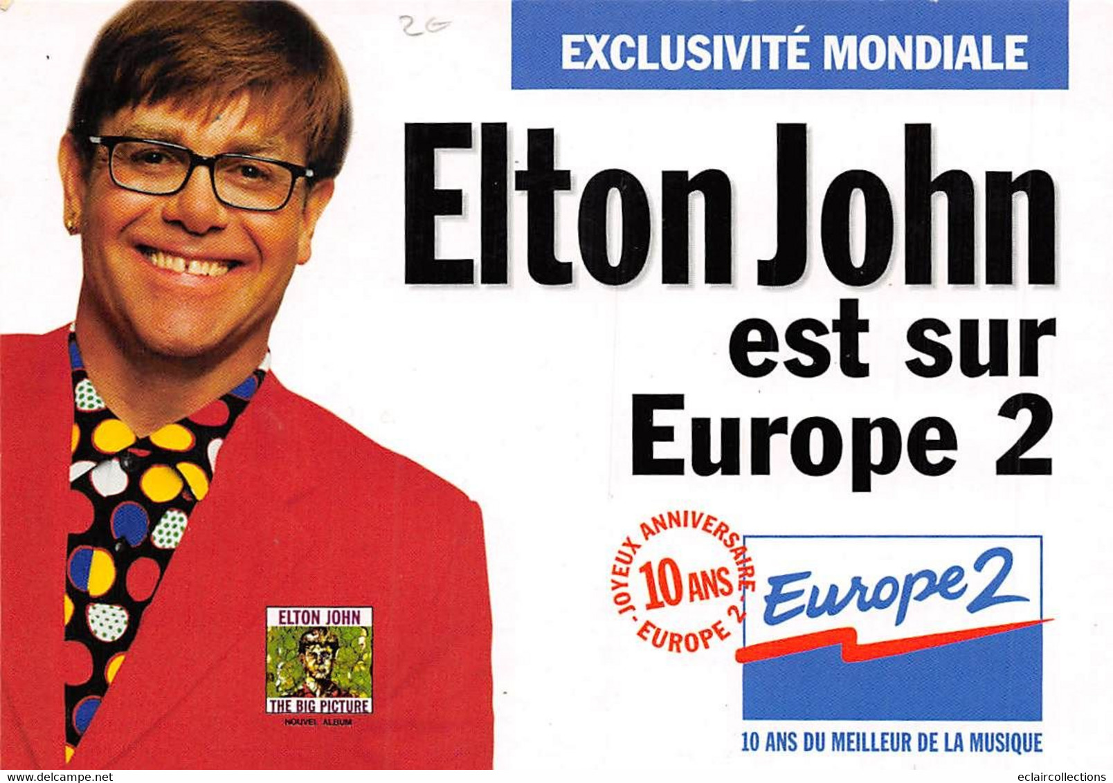 Thème. Spectacle . Music Hall . Artiste.   Elton John  10x15  (voir Scan) - Entertainers