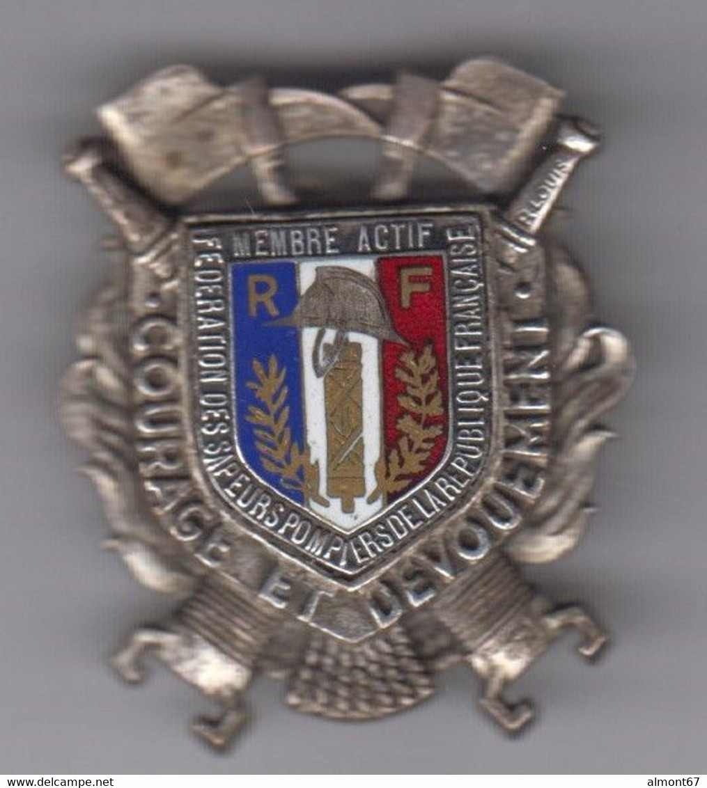 Fédération Des Sapeurs Pompiers De La République Française     - Insigne émaillé Arthus Bertrand - Pompiers