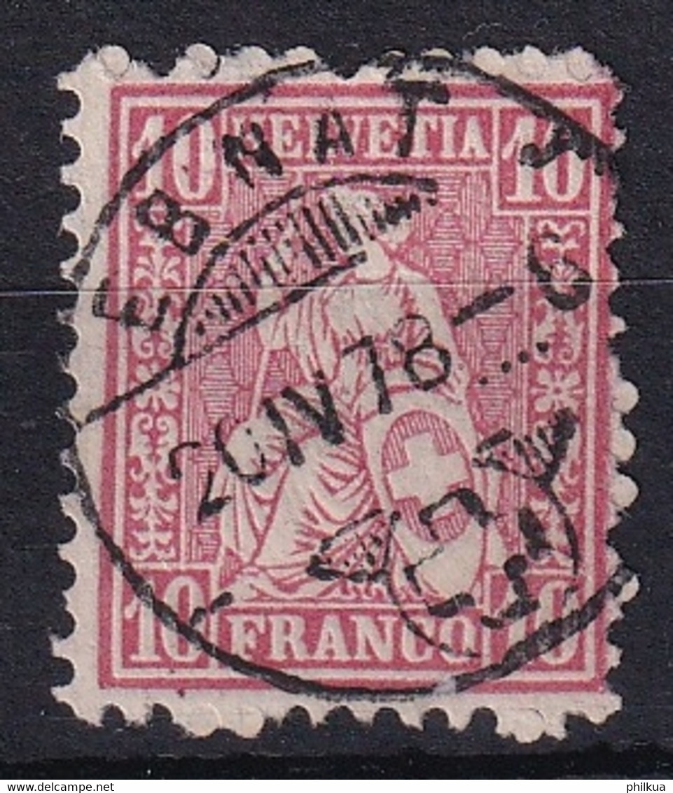 Zumstein 38 / Michel 30 - Sitzende Helvetia - Mit Vollstempel EBNAT - Oblitérés