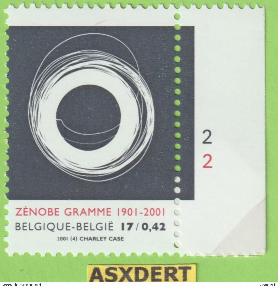 N° 2978 ** Zénobe Gramme. Plaat Nr.2 - 2001-2010