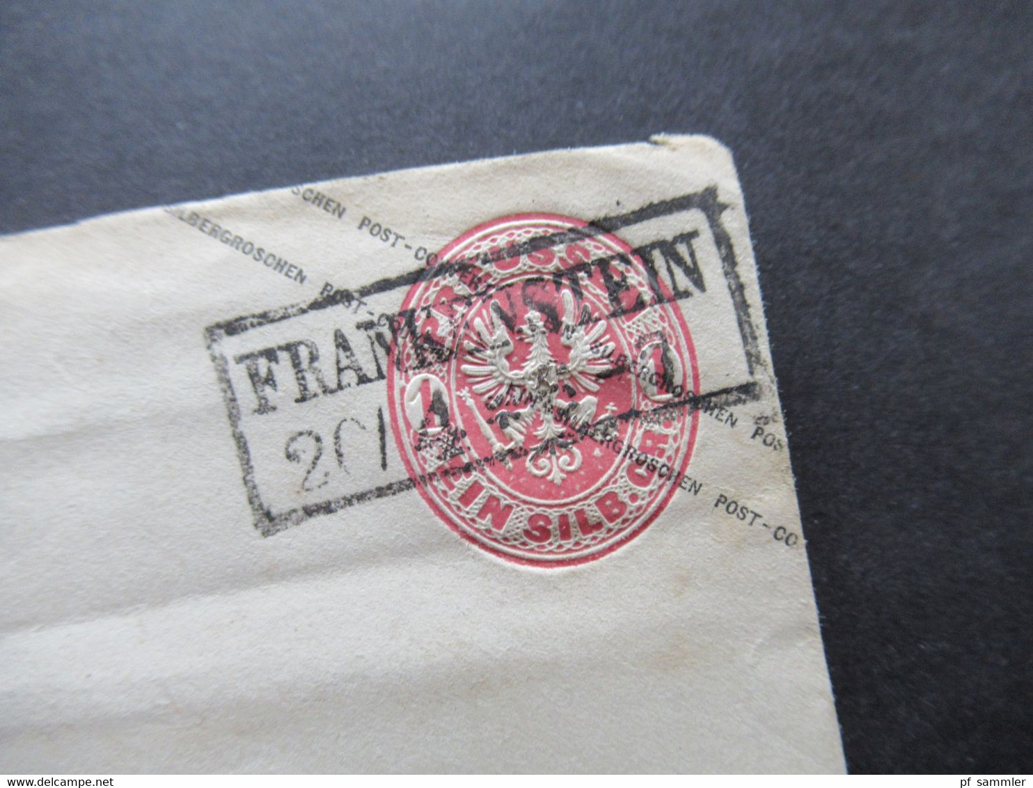 AD Preußen Um 1863 Ganzsachen Umschlag 1 Silbergroschen U 26 B Stempel Ra2 Frankenstein Nach Breslau Mit K2 Ank. Stempel - Enteros Postales