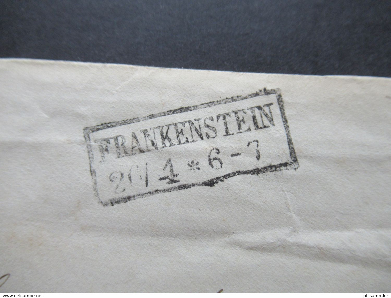 AD Preußen Um 1863 Ganzsachen Umschlag 1 Silbergroschen U 26 B Stempel Ra2 Frankenstein Nach Breslau Mit K2 Ank. Stempel - Enteros Postales