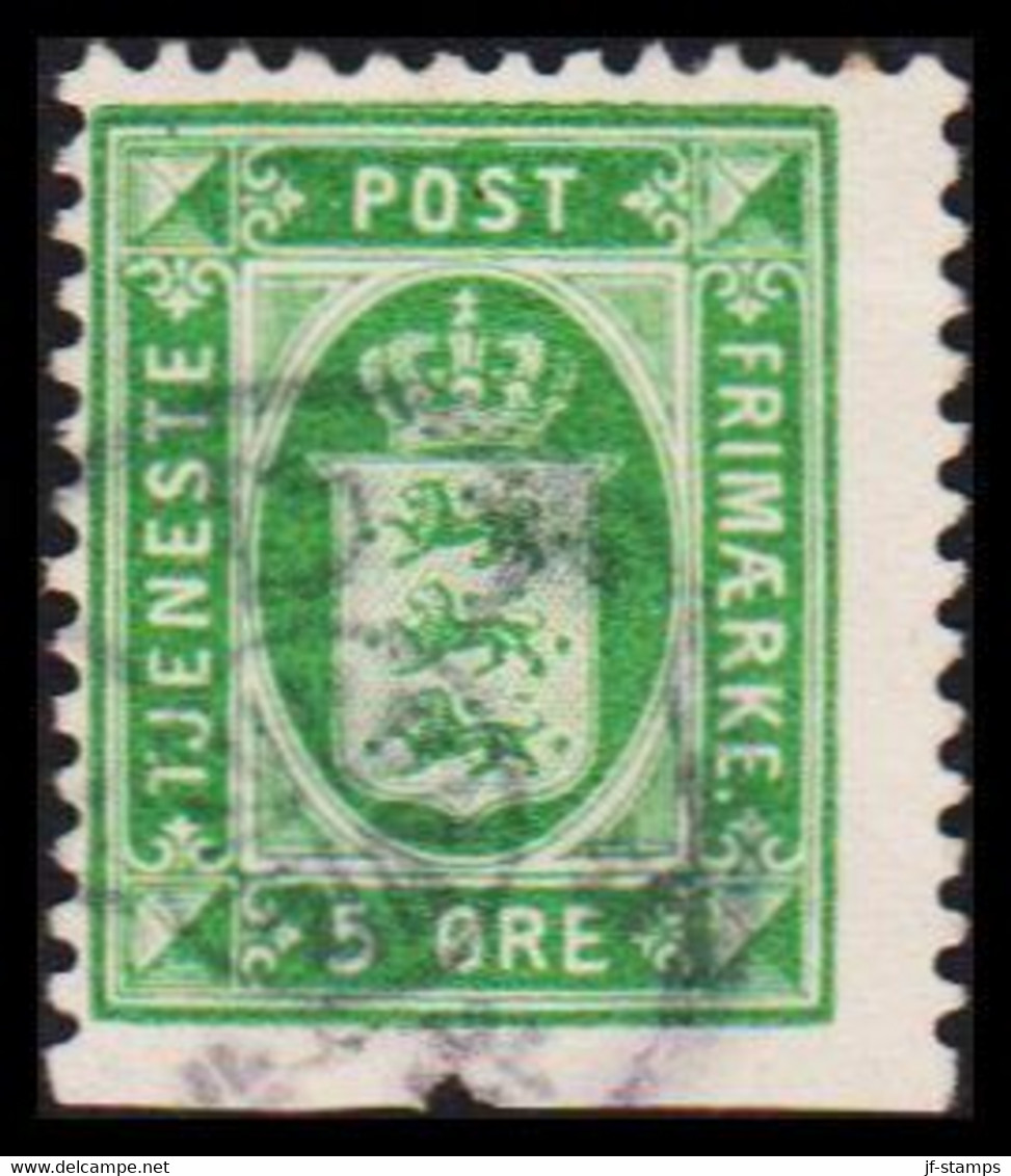 1903. DANMARK. Official. 5 ØRE Imperforated At Bottom. Extra Large Stamp That Might Have Bee... (Michel Di 9) - JF529061 - Dienstmarken