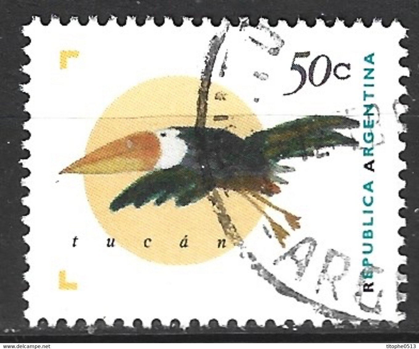 ARGENTINE. N°1880 Oblitéré De 1995. Toucan. - Used Stamps