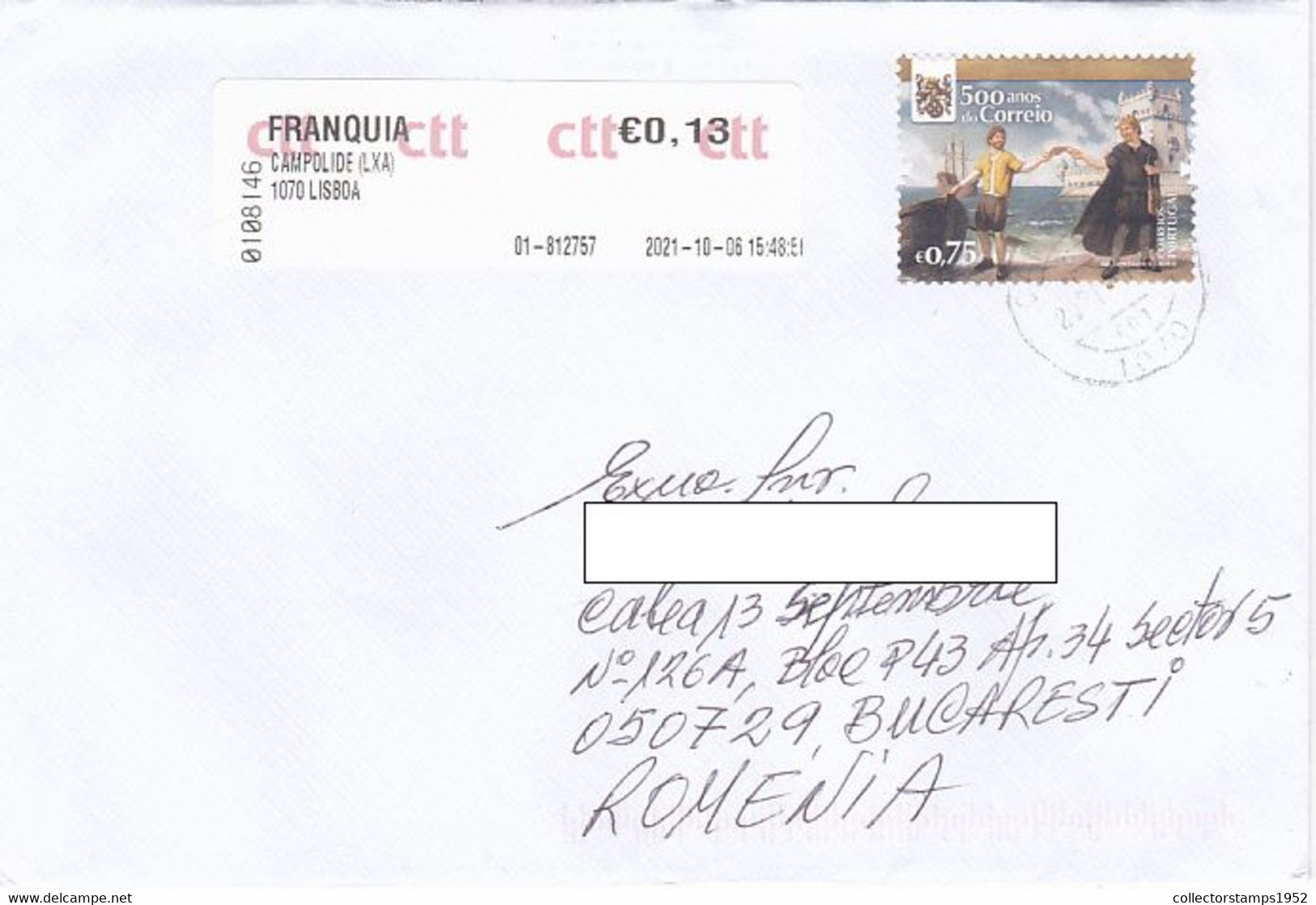 POST SERVICES, STAMP ON COVER, 2021, PORTUGAL - Covers & Documents