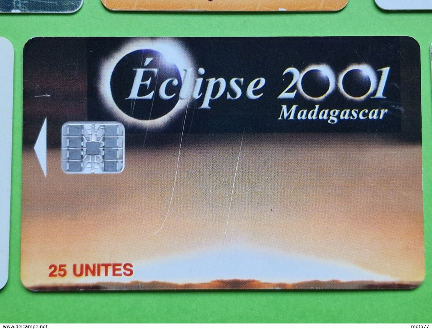 Lot 6 cartes téléphonique MADAGASCAR - VIDE - Télécarte Cabine téléphone - Affaires Stelmad Sat Eclipse 2001 1999