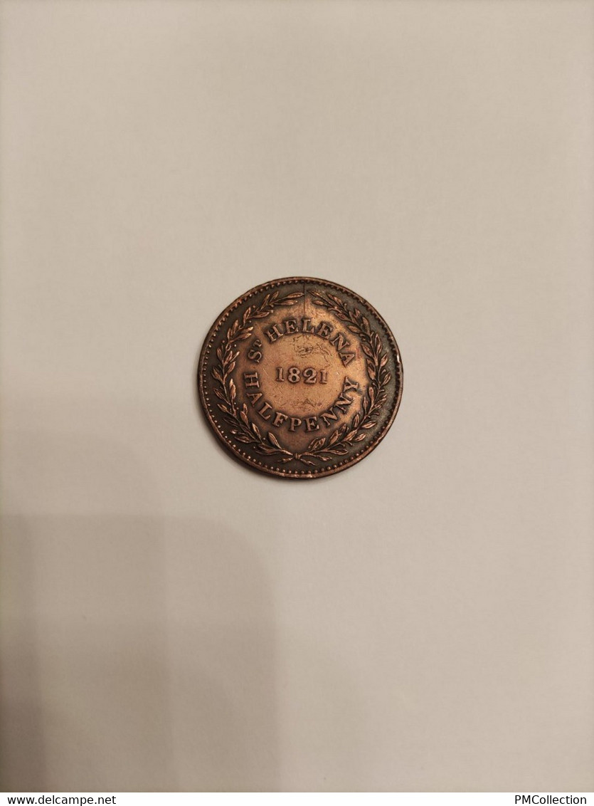 1/2 PENNY ST HELENA 1821GEORGES IV SAINTE HELENE - Sainte-Hélène