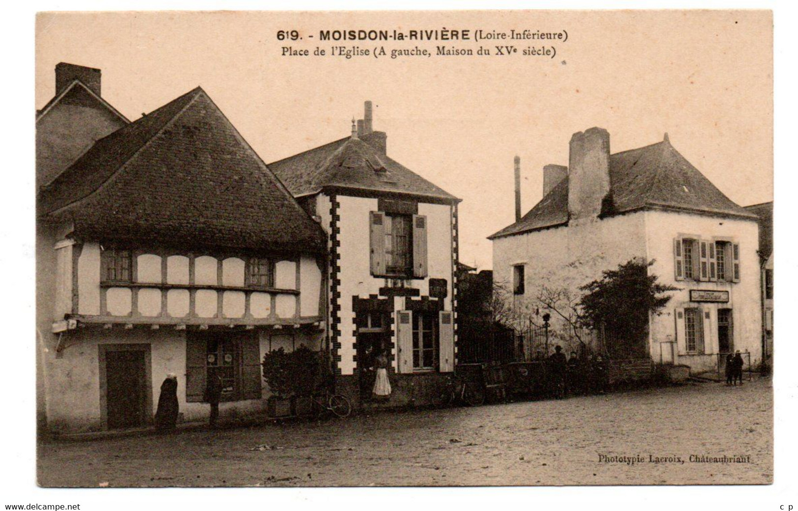 Moisdon La Riviere - Place De L'Eglise  - Café   - CPA °J - Moisdon La Riviere